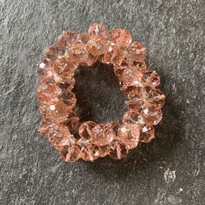 Crystal pink beaded stretch bracelet!